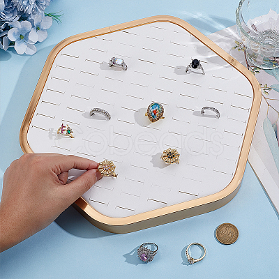 PU Leather and Wood Organizer Ring Display Trays ODIS-PH0009-15B-1