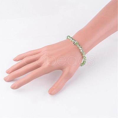 Glass Beaded Bracelet Making BJEW-JB02416-1