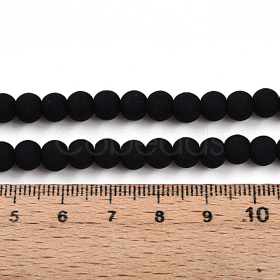 Opaque Glass Beads Strands GLAA-T032-P6mm-MD01-1
