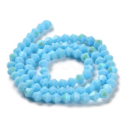 Opaque Solid Color Imitation Jade Glass Beads Strands GLAA-F029-P4mm-D12-1