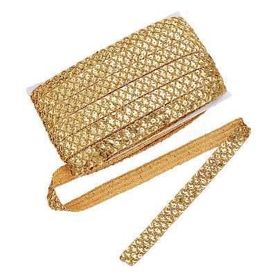 Polyester with PVC Paillette Lace Trim Ribbon OCOR-WH0101-91A-1