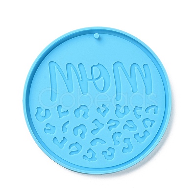 DIY Mother's Day Theme Flat Round Pendant Silicone Molds SIMO-H010-02E-1