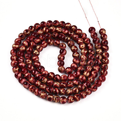 Baking Paint Glass Beads X1-DGLA-N010-6mm-07-1