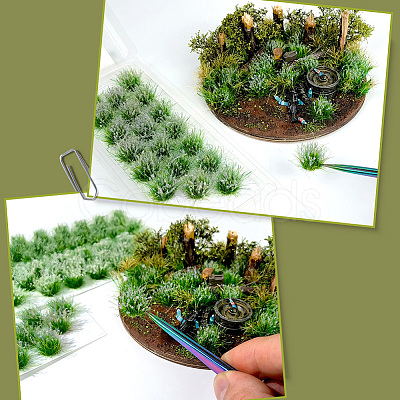 Resin Mini Grass Tufts AJEW-WH20120-10A-05-1