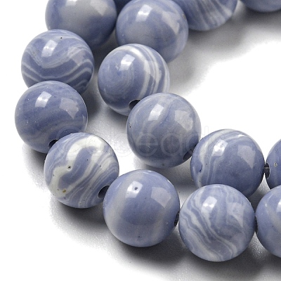 Synthetic Blue Lace Agate Beads Strands G-B071-F02-02-1