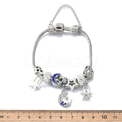 Alloy European Beads Charm Bracelets BJEW-F495-20P-1