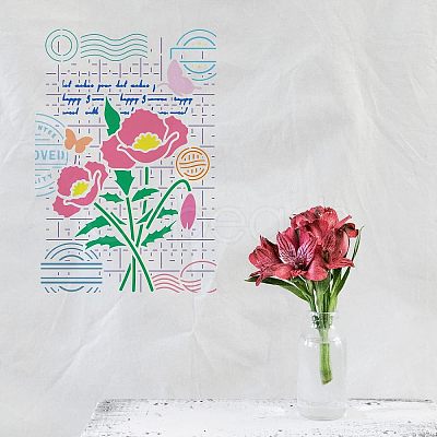 PET Plastic Drawing Painting Stencils Templates Sets DIY-WH0172-425-1