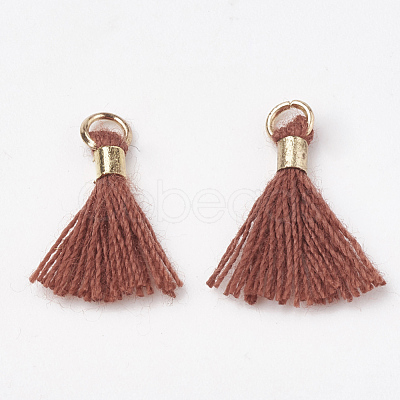 Polycotton(Polyester Cotton) Tassel Pendant Decorations FIND-S275-19G-1