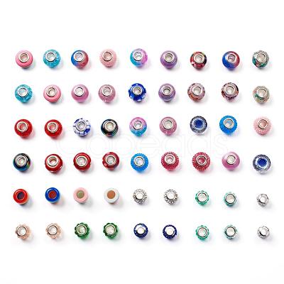 Acrylic & Resin & Polymer Clay Rhinestone European Beads FPDL-S015-04H-1