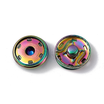 Ion Plating(IP) 202 Stainless Steel Snap Buttons BUTT-I017-01D-MC-1