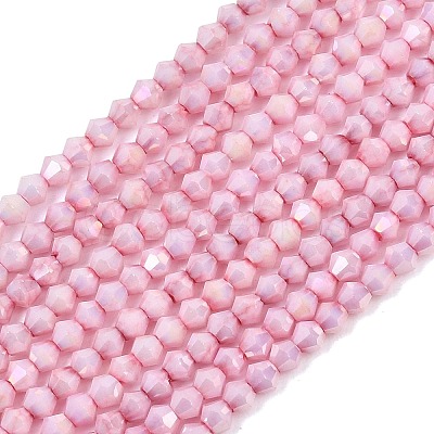 Electroplate Bicone Glass Beads Strands GL-T021-2.5x3mm-16-21-1