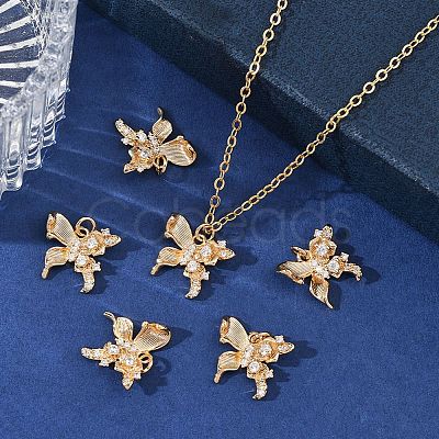 SHEGRACE Brass Pave Clear Cubic Zirconia Pendants XGRQ4D982-657G-1