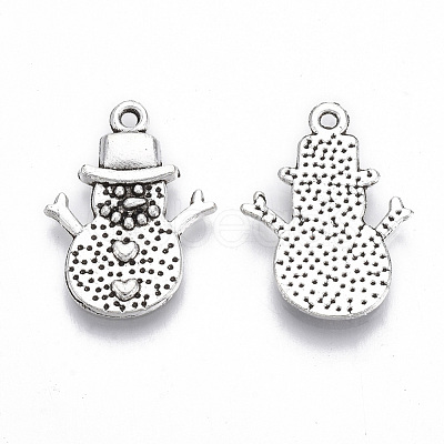 Tibetan Style Alloy Pendants TIBE-N010-37AS-RS-1