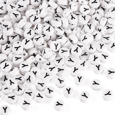 500Pcs Acrylic Beads SACR-TA0001-55Y-1