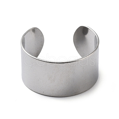 Non-Tarnish 304 Stainless Steel Cuff Rings STAS-M333-04B-P-1