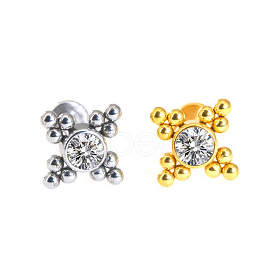 316L Surgical Stainless Steel & G23 Titanium Crystal Rhinestone Labrets for Women Men WG3A239-55-1