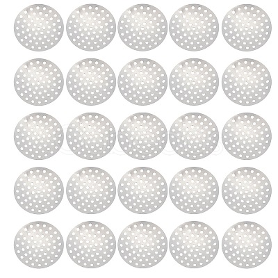 Brass Finger Ring/Brooch Sieve Findings KK-SC0002-65-1
