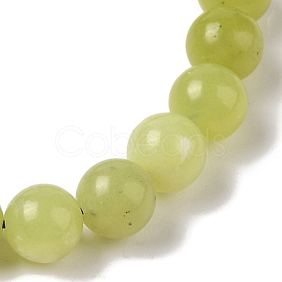 8mm Round Natural Lemon Jade Braided Bead Bracelets BJEW-C067-01B-02-1