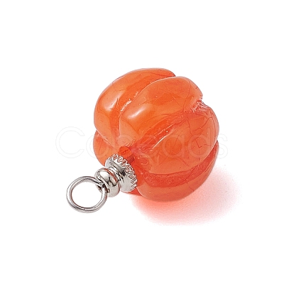 Opaque Resin Vegetable Pendants PALLOY-JF02766-01-1