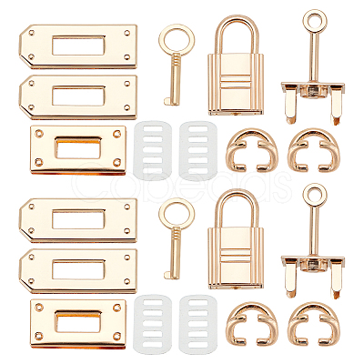 2 Sets Alloy Bag Lock Clasp Set FIND-WR0006-89-1