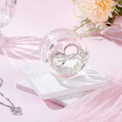 Transparent Acrylic Ring Display Boxes with Magnetic Lid CON-WH0095-116C-1