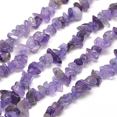1 Strand Natural Amethyst Chip Bead Strands G-DJ0001-04-1