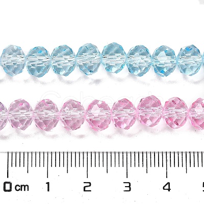 Transparent Painted Glass Beads Strands LS-DGLA-A034-T6mm-A22-1