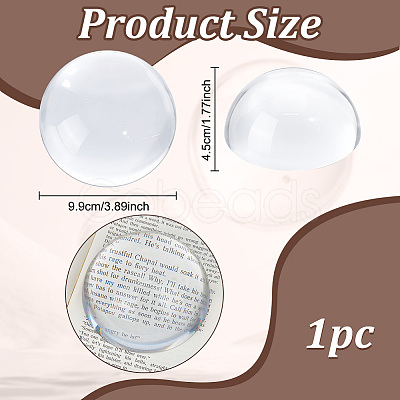 Glass Crystal Ball Display Decorations DJEW-WH0103-032-1