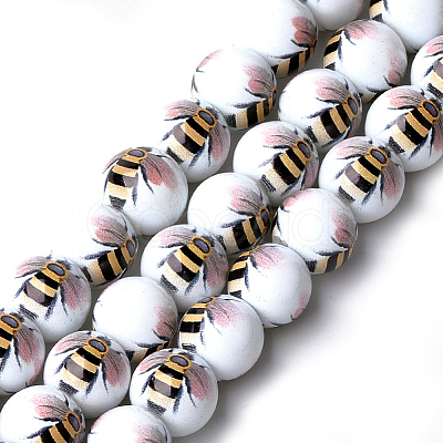 Printed & Spray Painted Glass Beads X-GLAA-S047-01C-1