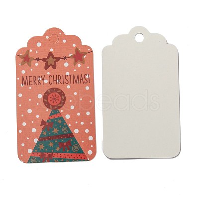 Rectangle Christmas Theme Kraft Paper Cord Display Cards CDIS-K003-02C-1