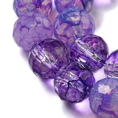 Baking Paint Glass Bead Strands GLAA-G116-02B-1