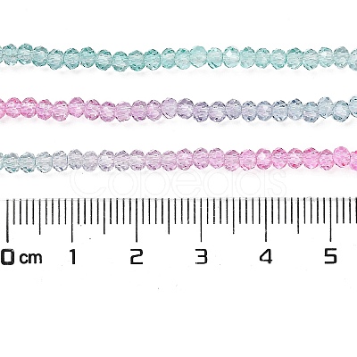 Transparent Painted Glass Beads Strands X1-DGLA-A034-T2mm-A10-1