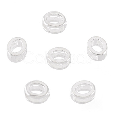6Pcs 925 Sterling Silver Hollow Initial Beads STER-TA0001-53O-1