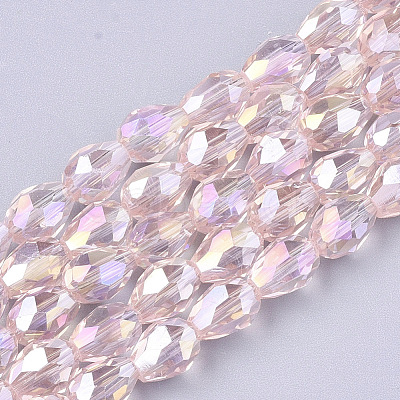 Electroplate Glass Beads Strands EGLA-T013-05L-1