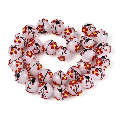 Handmade Lampwork Enamel Beads X1-LAMP-T023-23K-1