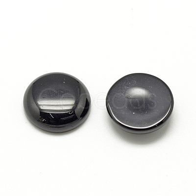 Synthetic Black Stone Cabochons G-R416-20mm-46-1-1
