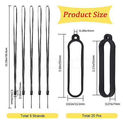 DIY Anti-lost Electronic Stylus & Lighter Pendant Necklace Making Kit AJEW-GF0007-85-1