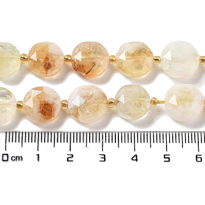 Natural Citrine Beads Strands G-NH0004-028-1