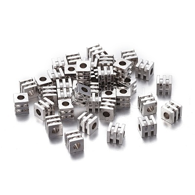 Brass Spacer Beads KK-K249-02D-P-1