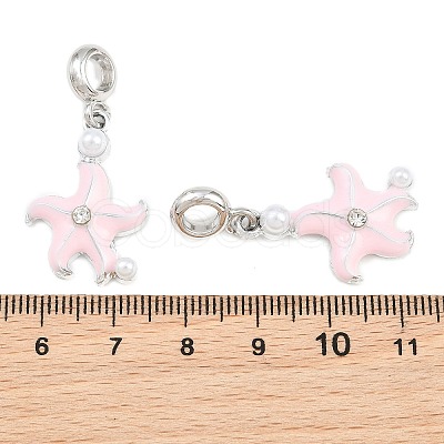 Alloy Enamel European Dangle Charms AL-CBAC2D3-01P-03-1