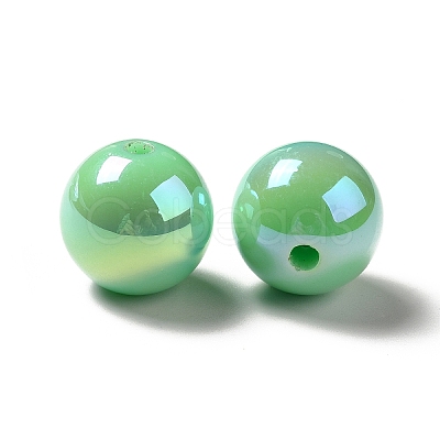 UV Plating Rainbow Iridescent Acrylic Beads PACR-D070-01-1