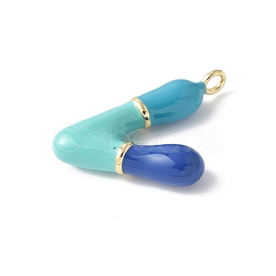 Brass Enamel Pendants KK-E093-03G-V-02-1