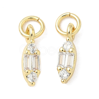 Brass Micro Pave Cubic Zirconia Pendants KK-Z120-40G-1