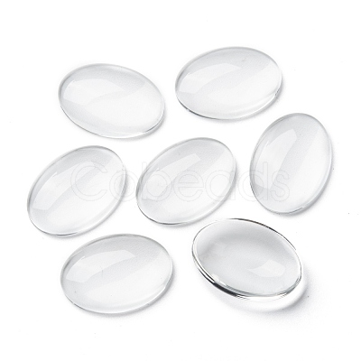 Transparent Glass Cabochons GGLA-R022-25x18-1