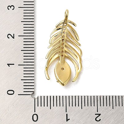 Rack Plating Brass Micro Pave Cubic Zirconia Pendants KK-Q795-08G-1