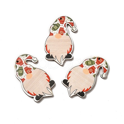 Christmas Single Face Printed Wood Big Pendants WOOD-H102-01A-1