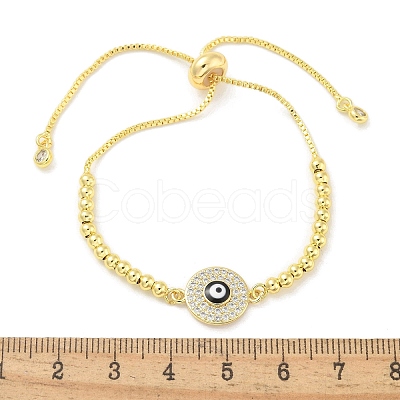 Brass Micro Pave Cubic Zirconia Slider Bracelets for Women BJEW-S158-08G-01-1
