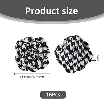 16Pcs Nylon Flower Ornament Accesories DIY-FH0007-91-1
