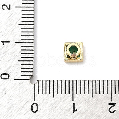 Square Brass Micro Pave Cubic Zirconia Cabochons KK-P345-13G-E-1