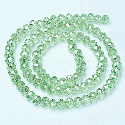 Electroplate Glass Beads Strands X-EGLA-A034-T4mm-B17-1
